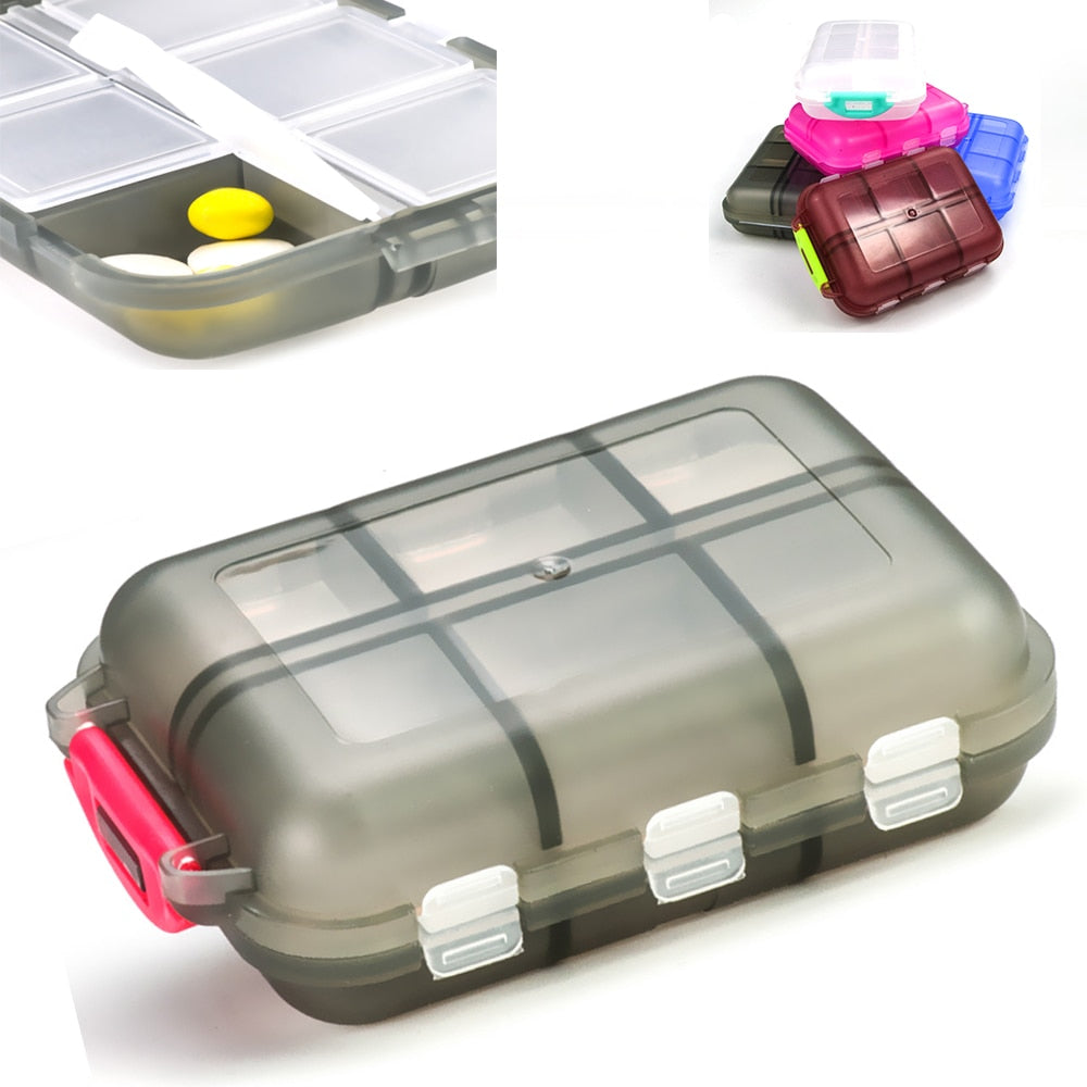 Tcare Travel Pill Organizer Moisture Proof Pills Box for Pocket Purse Daily Pill Case Portable Medicine Vitamin Holder Container