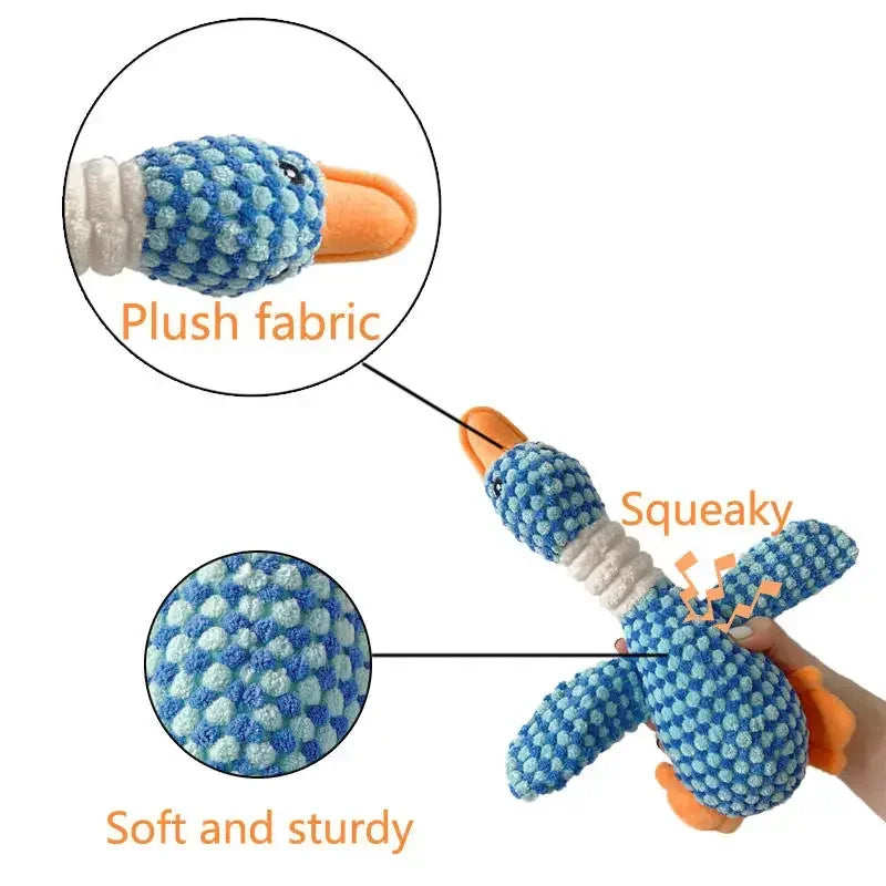 Cute Plush Dog Toys Pet Duck Squeak Toy for Puppy Sound Wild Goose Chew Toy for Small Middle Large Dogs Teeth Cleaning