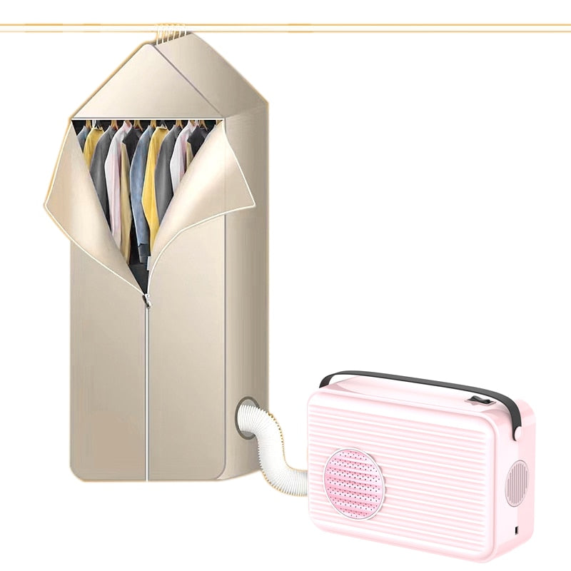 DMWD Electric Shoes Clothes Dryer Hot Air Fan Heater Bed Warmer Garment Baking Wardrobe Dehydrator Dehumidifier Pet Hair Blower