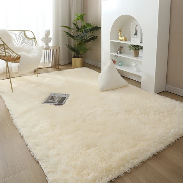 Green Carpet Tie Dyeing Plush Soft Carpets For Living Room Bedroom Anti-slip Floor Mats Bedroom Water Absorption Carpet Rugs