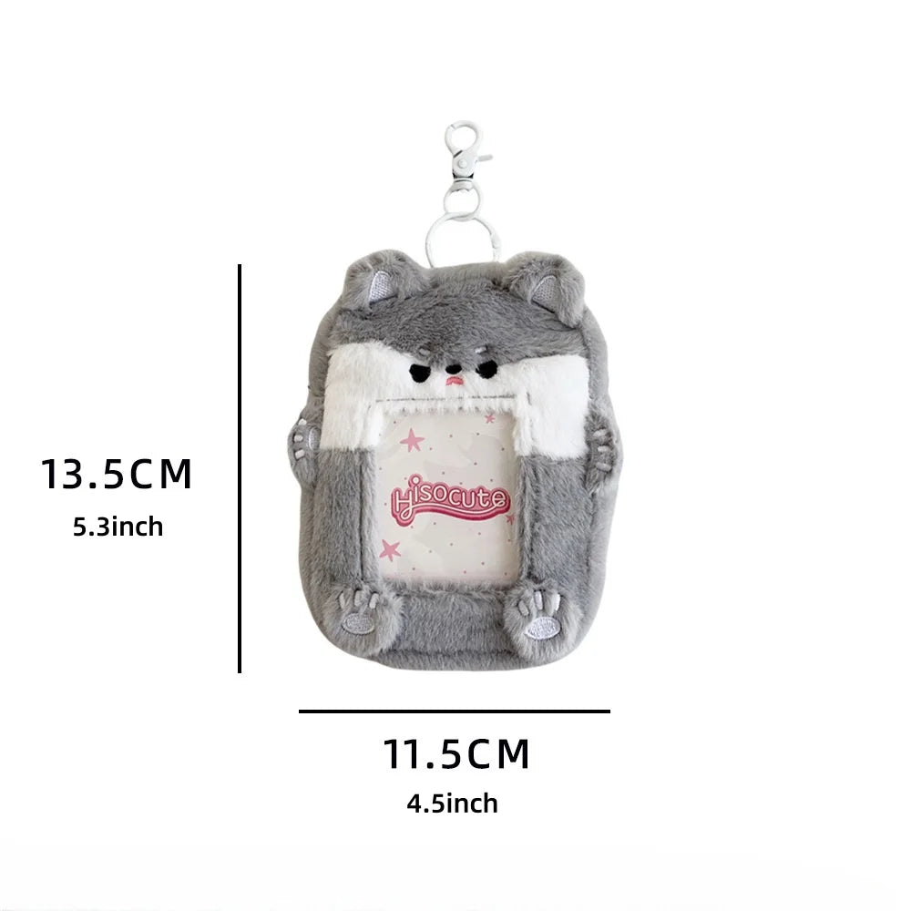 1pc Kawaii Animal Card Holder Bags Keychains Small Pouch Coin Purse Lips Storage Bag