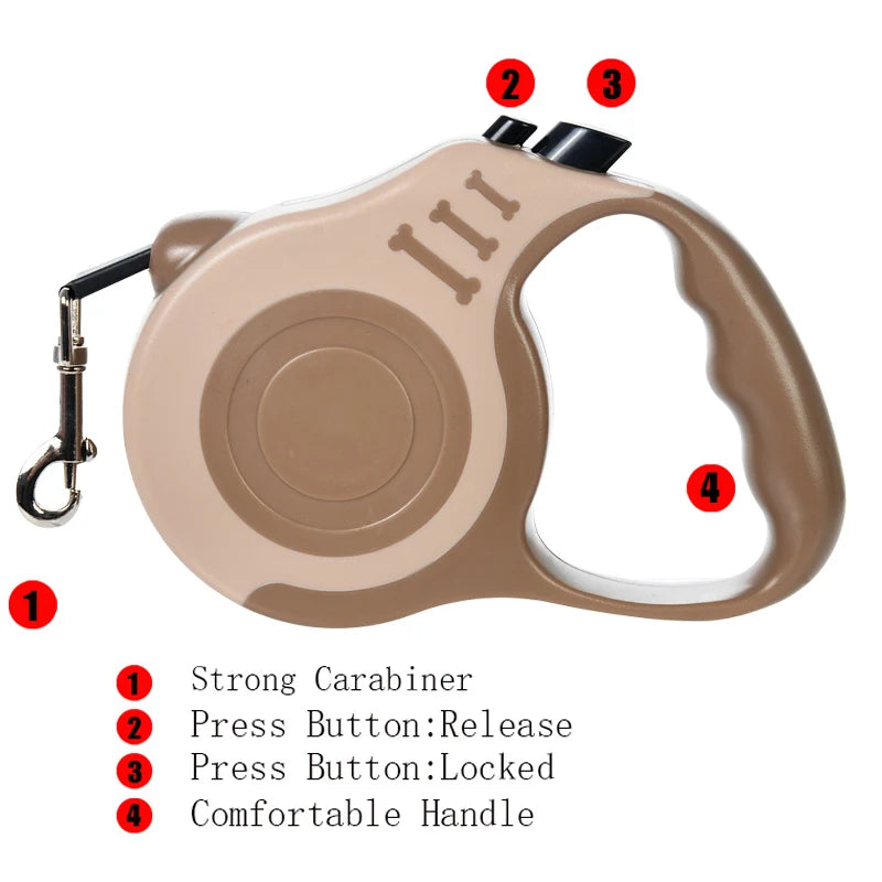 3 Meters 5 Meter Retractable Pet Dog Leash for Small Big Dogs Hiking Walking Traction Rope French Bulldog Chihuahua Accessories