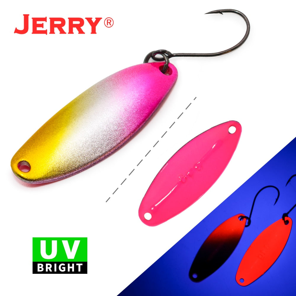 Jerry Mang Trout Area Fishing Lure Lrf Artificial Single Hook Wobbler Spinning Baits 3.1g Spoon For Trout Bass Pesca Tackle