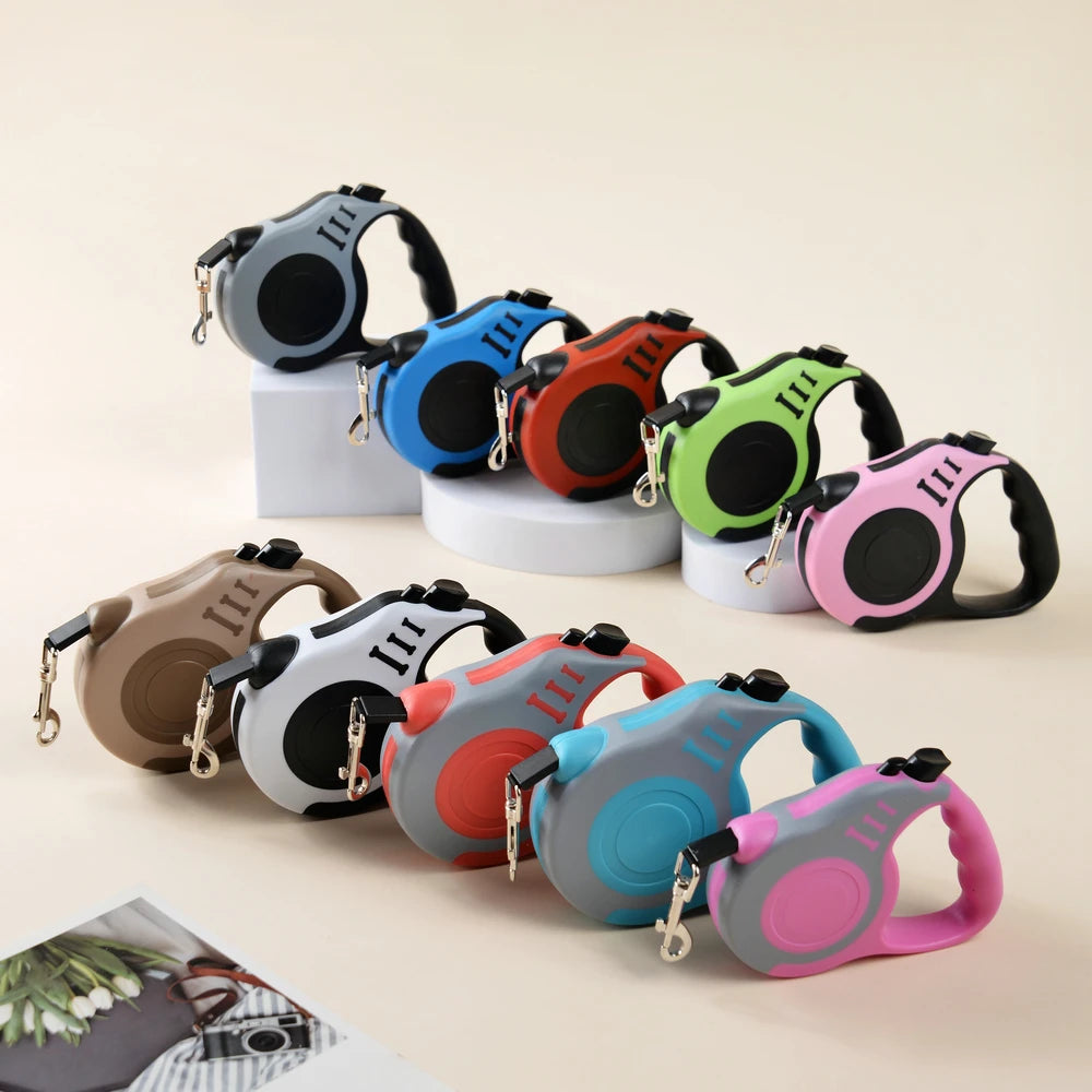 3 Meters 5 Meter Retractable Pet Dog Leash for Small Big Dogs Hiking Walking Traction Rope French Bulldog Chihuahua Accessories