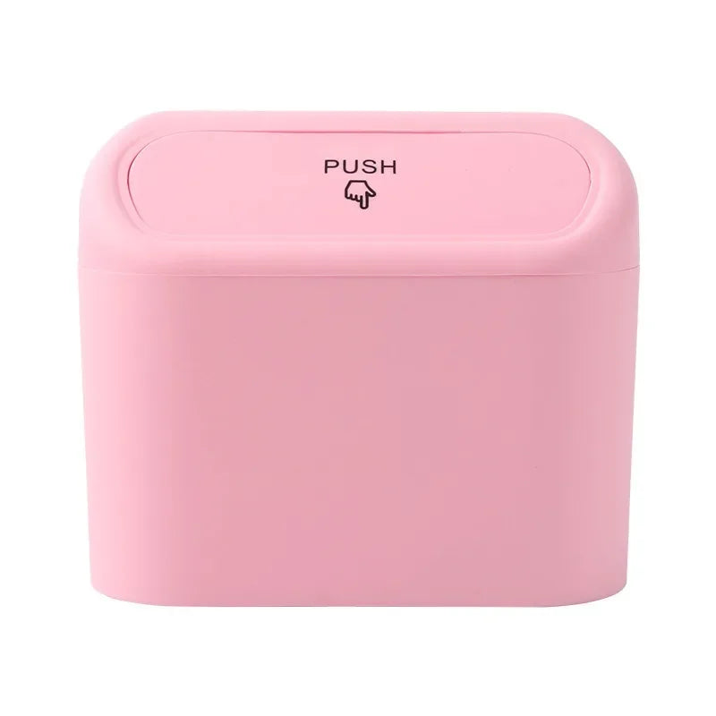 1pc Car Trash Can Seat Back Disposable Bag Mini Automobile With Cover Folding Storage Hanging Storage Box Multifunction Interior