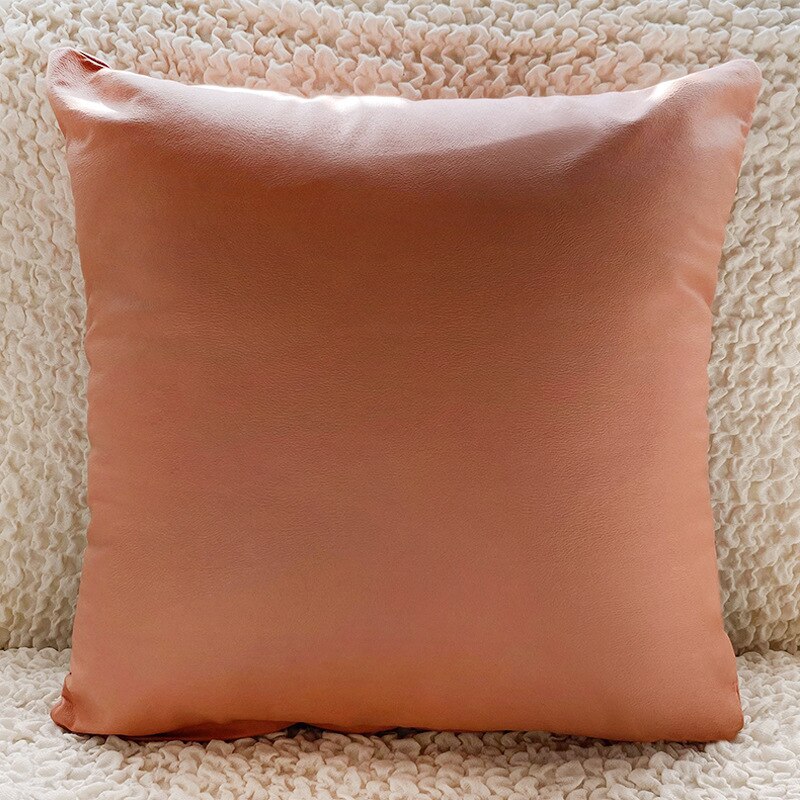 Imitation Leather Cushion Cover for Pillow PU Waterproof Decorative Cushions for Bed Cushion Covers 45*45 Home Decoration Modern