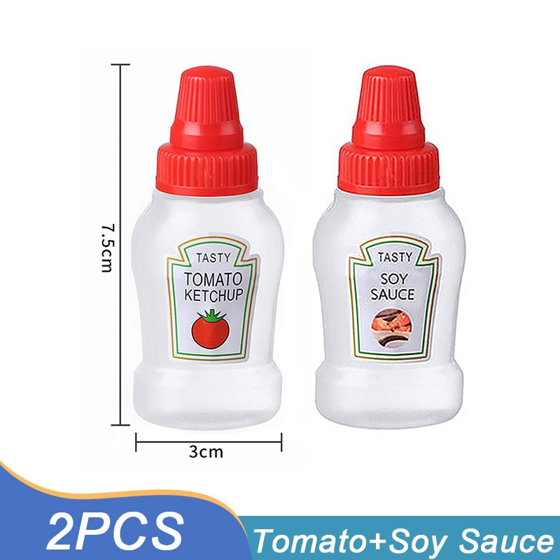 Mini Tomato Ketchup Bottle Portable Sauce Salad Squeeze Bottle Small Bento Honey Bottle Storage In Lunch Box Kitchen Accessories
