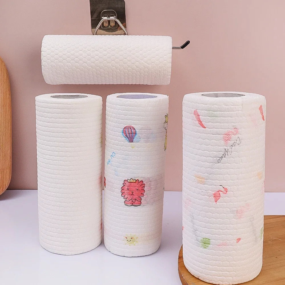 500/50pcs Kitchen Disposable Rags Reusable Non-Woven Cleaning Cloths Washing Dishcloths Rag Cloth Towels Scouring Pads Wholesale