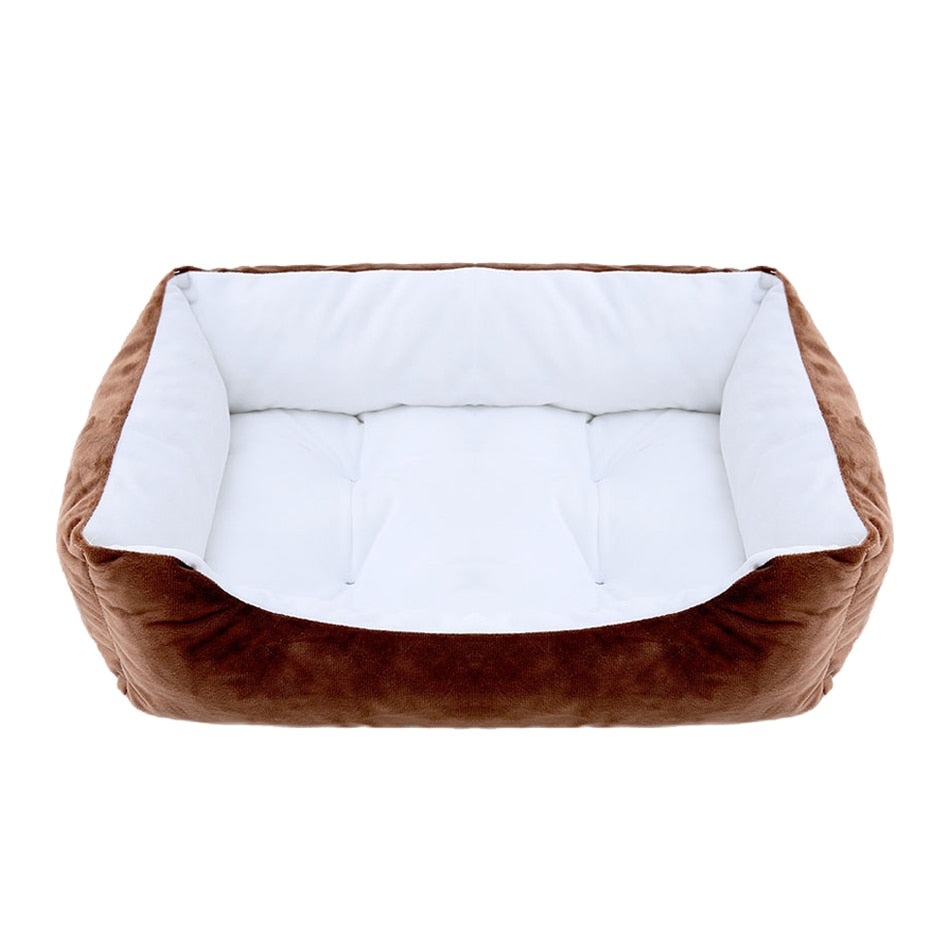 Bed for Dog Cat Pet Square Plush Kennel Medium Small Dog Sofa Bed Cushion Pet Calming Dog Bed House Pet Supplies Accessories