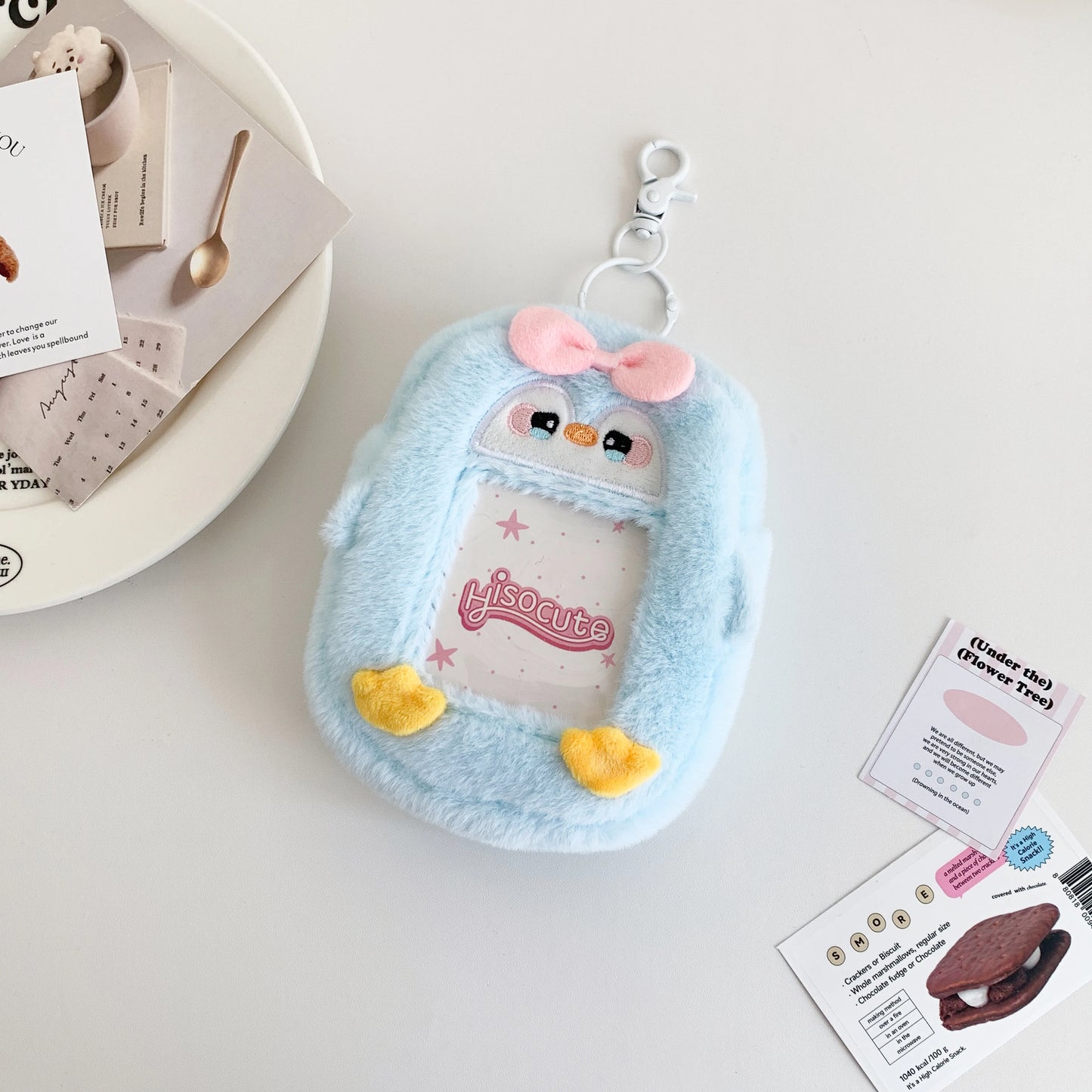 1pc Kawaii Animal Card Holder Bags Keychains Small Pouch Coin Purse Lips Storage Bag