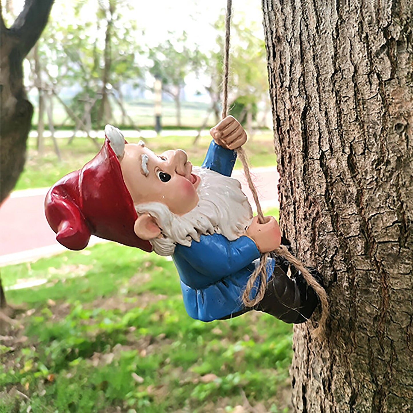 Garden Climbing Gnomes Tree Decor Cute Gnome Garden Statue Art Resin Dwarf Sculpture for Yard Outdoor Decoration Ornaments