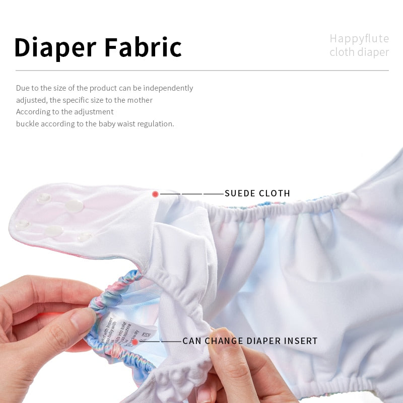 Baby Nappy 4Pcs/Set Diaper Cover Waterproof&Reusable Cloth Diaper