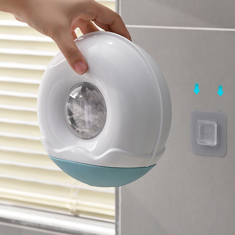 Wall-mounted Cling Film Storage Box Punch Free Plastic Wrap Storage Container Large Capacity Waterproof for Kitchen Organizer