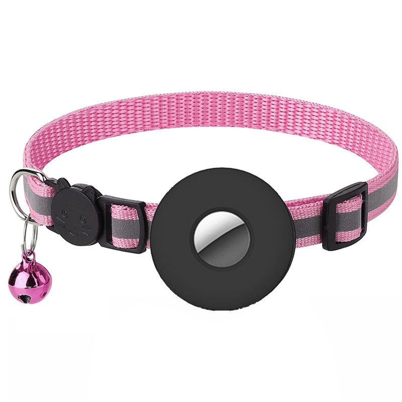 Portable Pet Locator Collar Lightweight Adjustable Fashion Cat Tracker Collar for Apple AirTag Air Tags Small Pet Accessories