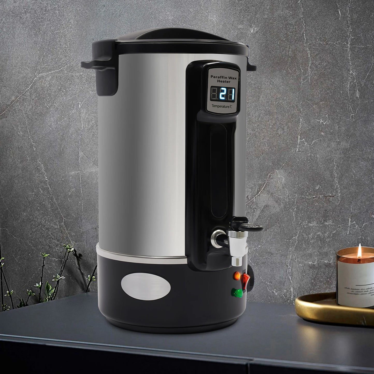 1000W Large Wax Melting Pot Candle Making Wax Melter for Candle Making Kit with Spout 8L /12L