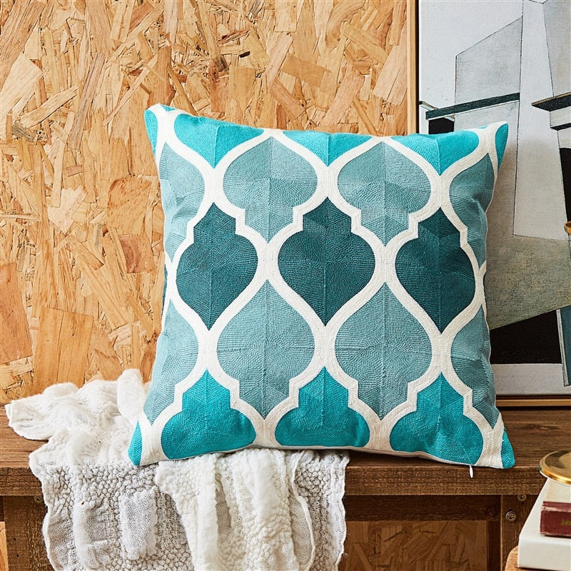 Navy Blue Cushion Cover 45x45cm Sea Starfish Coastal Decoration Pillow Cover Yellow for Living Room Bed Room Hello Sunshine