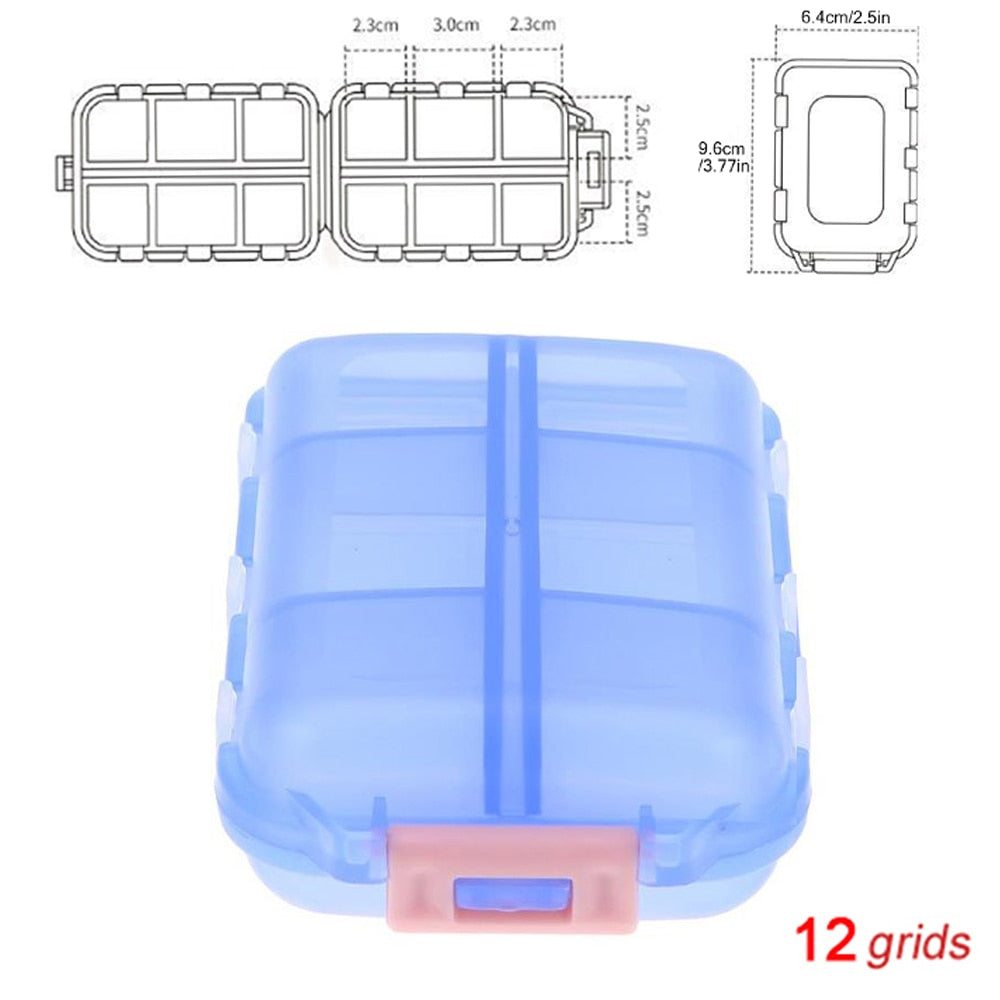 Tcare Travel Pill Organizer Moisture Proof Pills Box for Pocket Purse Daily Pill Case Portable Medicine Vitamin Holder Container