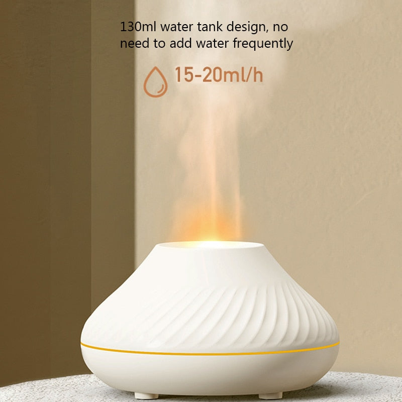 3D Colorful Flame Aroma Diffuser USB Car Aromatherapy Air Humidifier Mist Fragrance Home Ultrasonic Silent Essential Oil Difusor