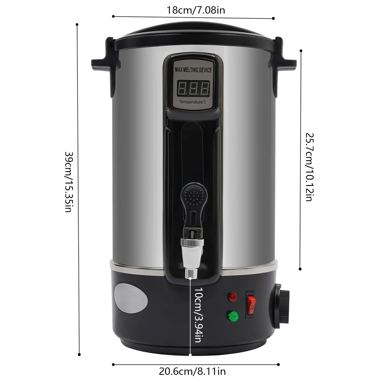 1000W Large Wax Melting Pot Candle Making Wax Melter for Candle Making Kit with Spout 8L /12L