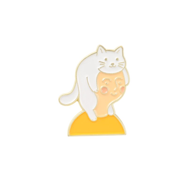 Cat Mom Dad Animal Enamel Pins Custom Cute Pets Cats Dogs Nurturance Series Brooch Lapel Badge Cartoon Jewelry Gift for Friend