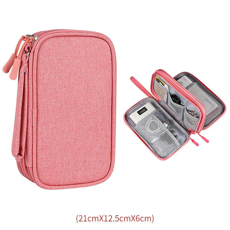Data Cable Storage Bag Waterproof Travel Organizer Bag Portable Carry Case Storage Bag For APPLE Samsung Cable Cord USB Charger