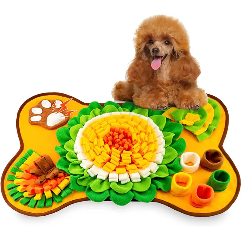 Snuffle Mat for Dogs Interactive Foraging Puzzle Dog Toys Sniffing Mat Slow Feeder Toys Stress Relief Sniff Toys Dogs