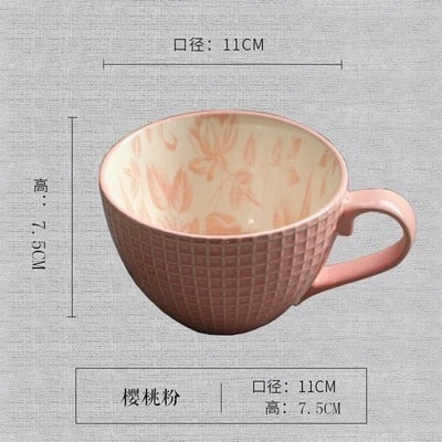 Hot Sale Colorful Ceramic Hand Painted Coffee Mugs Cup Creative Vintage Cafe Bar Drinkware Personality Breakfast Cups Tea Mug