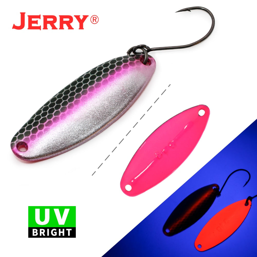Jerry Mang Trout Area Fishing Lure Lrf Artificial Single Hook Wobbler Spinning Baits 3.1g Spoon For Trout Bass Pesca Tackle