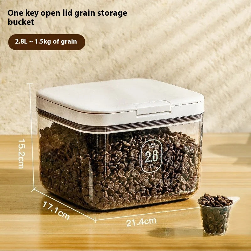 Cat Food Storage Bucket, Sealed Container, Moisture-Proof Vacuum, Pet Dog Food, Cat Food Storage Bucket, Box, Storage Container