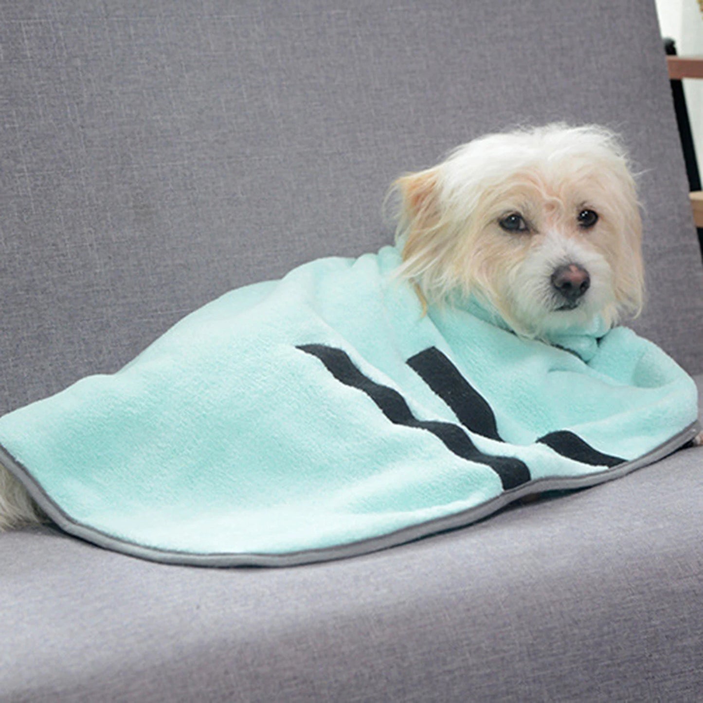 Dog Absorbent Bath Towel Dog Bathrobe Microfiber Quick Drying Bathrobe For Pet Cleaning, Suitable For Cats, Dog Pet Wash Towel