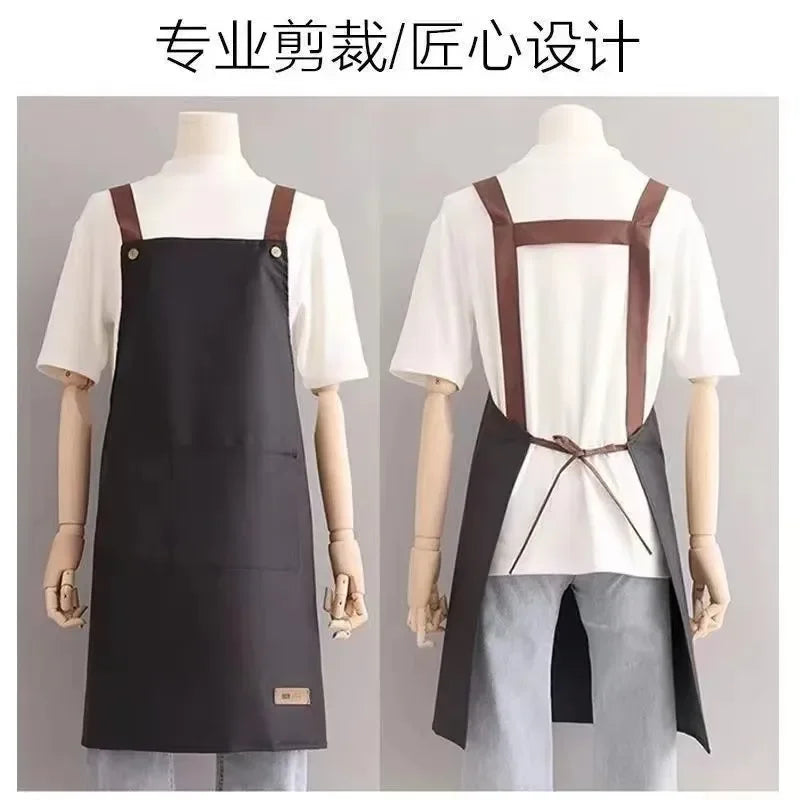 Sanrio Hello Kitty Kitchen Apron Waterproof Ladies Men Home Aprons Wipeable Oil Resistant Baking BBQ Restaurant Cafe Aprons Gift