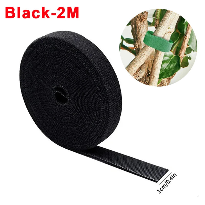 5/1Rolls Nylon Plant Ties Resealable Cable Ties Self Adhesive Plant Fastener Tape For Support Grape Vines Tomato Garden Supplies
