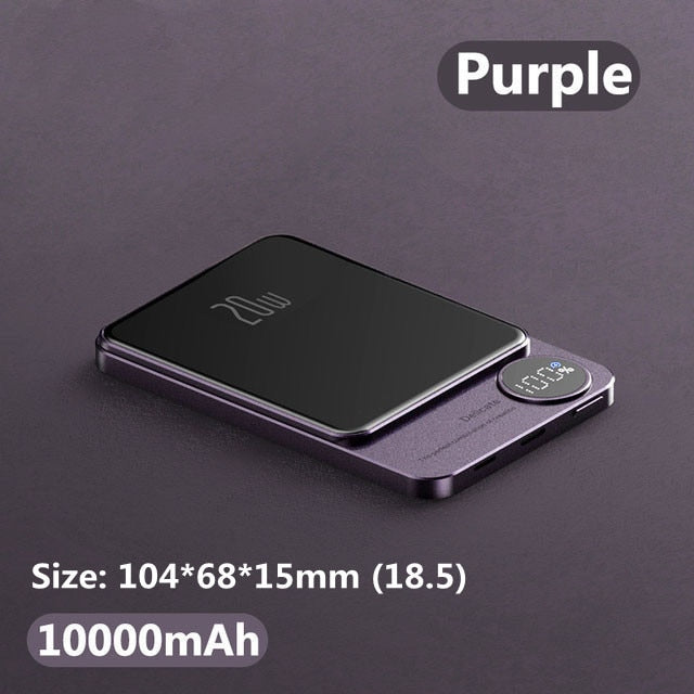 Macsafe Powerbank 15W Wireless Fast Charge for Xiaomi Samsung iPhone External Battery Pack Magnetic Power Bank Portable Charger