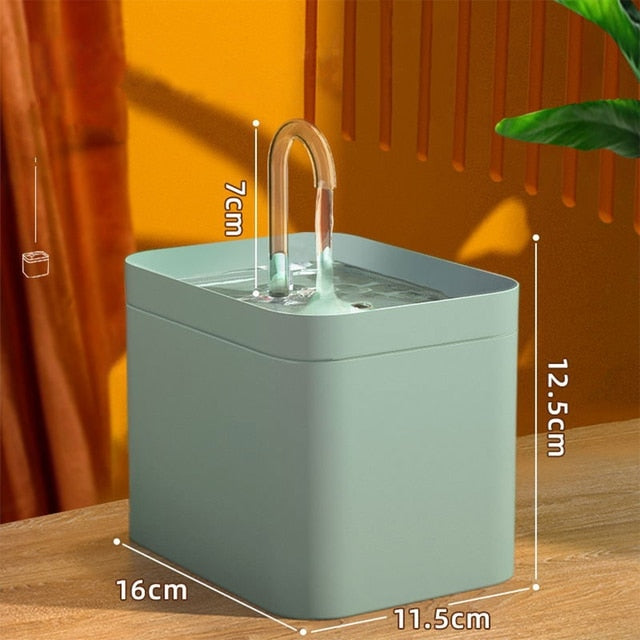 Pet Water Dispenser Auto Filter USB Electric Mute Cat Drinker 1.5L Recirculate Filtring Drinker for Cat Water Fountain