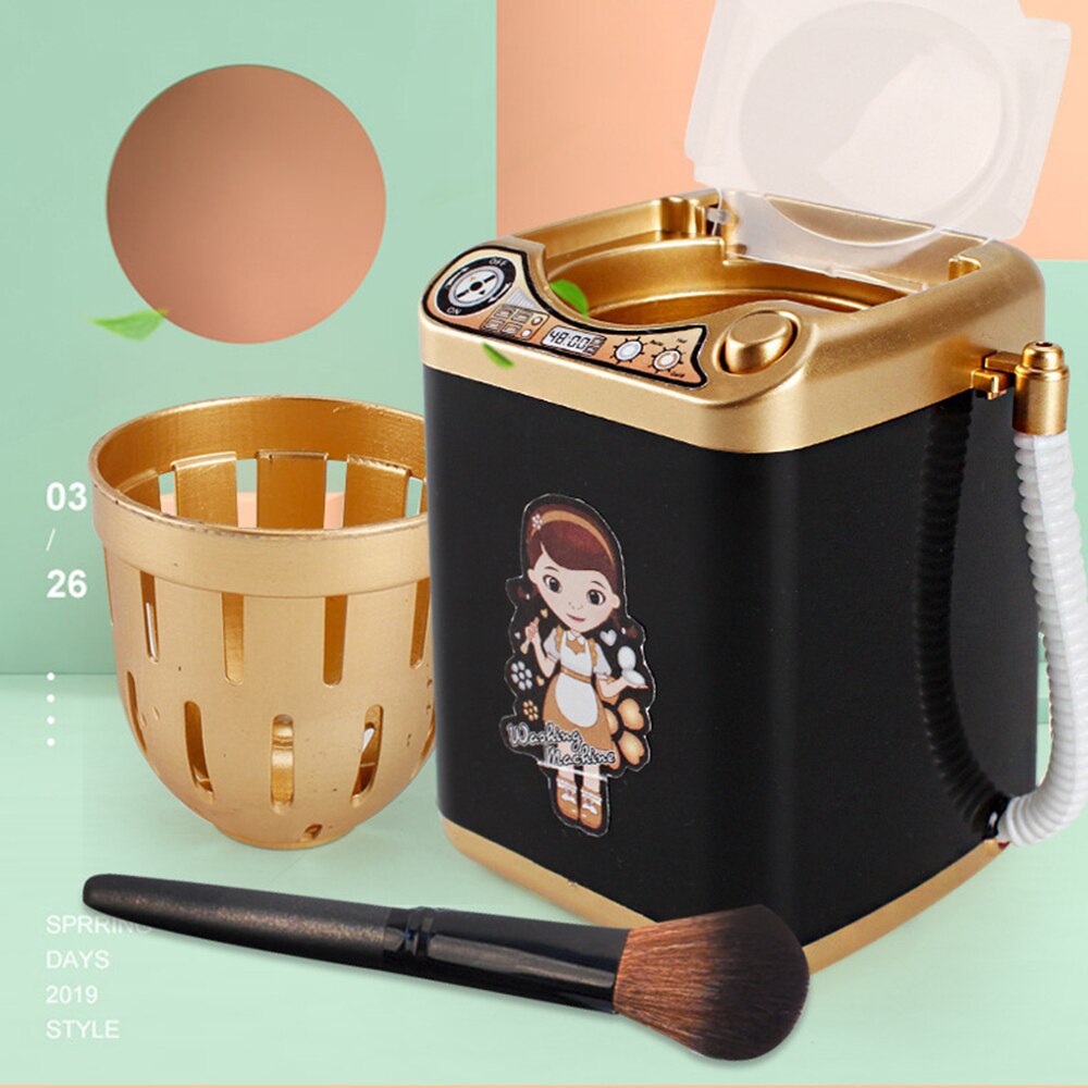 Makeup Sponge Cleaning Machine Mini Washing Machine with Dryer Make Up Powder Puff Electric Washer Women Children Kids Gifts
