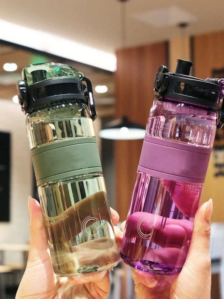 500ML Sport Water Cup Plastic Portable Water Container Couples Student Mug Large Capacity Outdoor Travel Sport Water Bottle