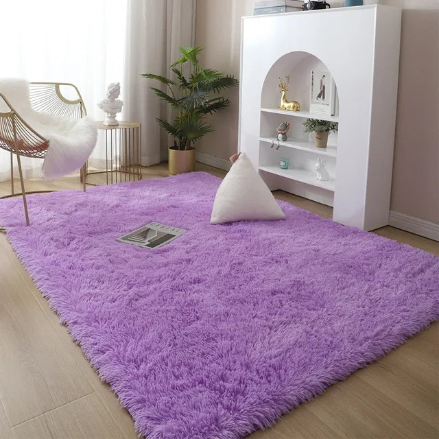 Green Carpet Tie Dyeing Plush Soft Carpets For Living Room Bedroom Anti-slip Floor Mats Bedroom Water Absorption Carpet Rugs