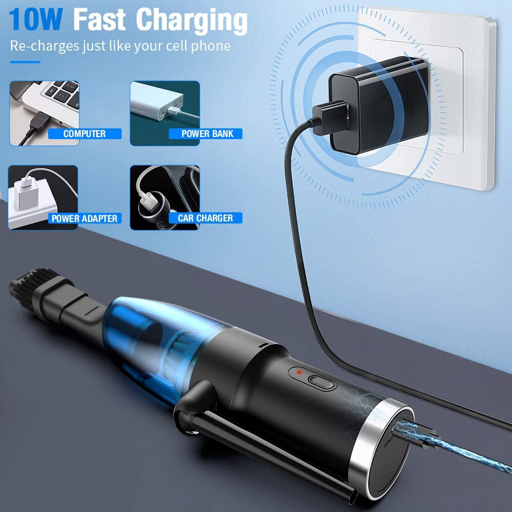 Upgraded Cordless Electric Compressed Air Duster -Blower & Vacuum 2-in-1,Replaces Canned Air Spray Cleaner for Computer Keyboard