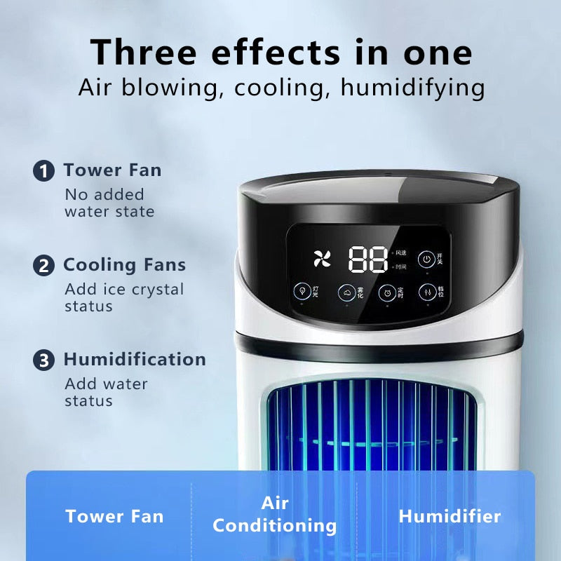 Mini Air Conditioner Fan Air Cooler Fan Water Cooling Fan Portable Mobile Air Conditioner Cooling Fan