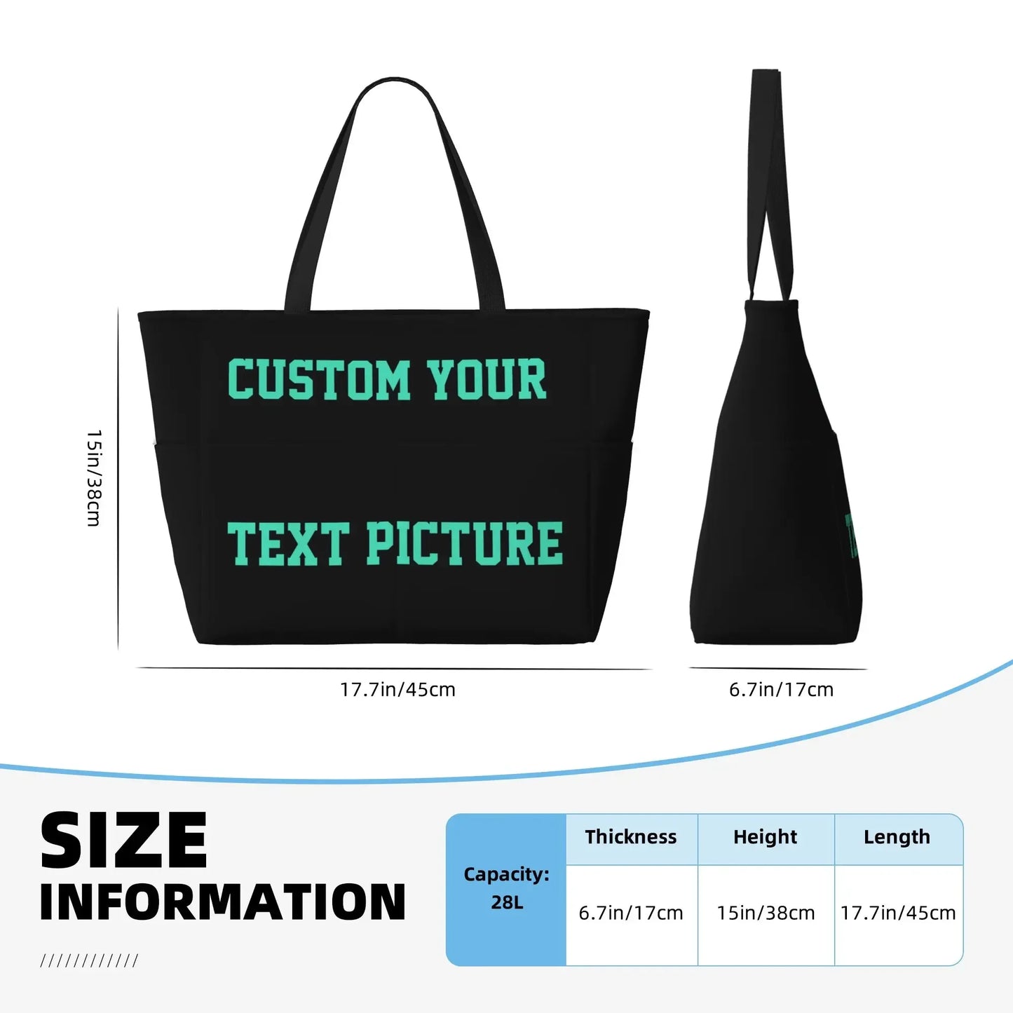 Love Life Large travel bagWaterproof Tote Beach Bag Capacity Travel Shopping bags