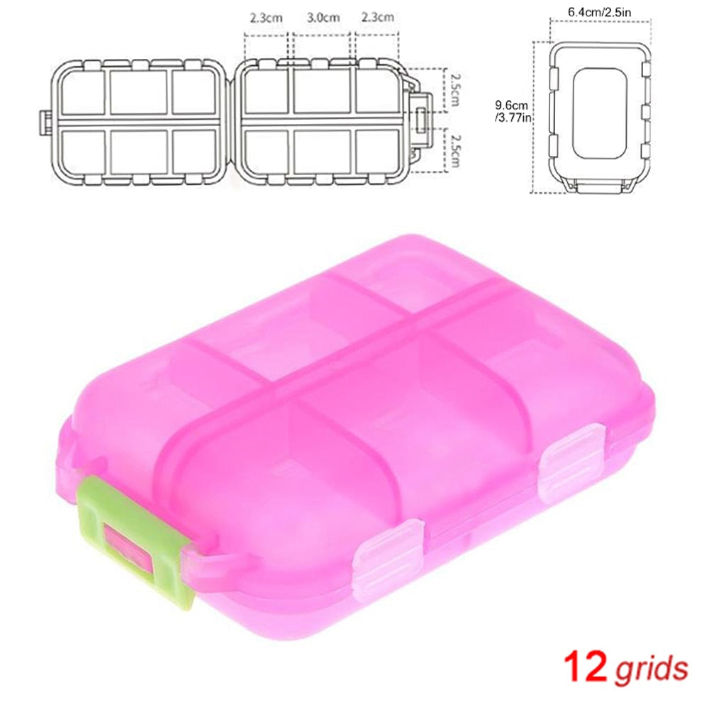 Tcare Travel Pill Organizer Moisture Proof Pills Box for Pocket Purse Daily Pill Case Portable Medicine Vitamin Holder Container