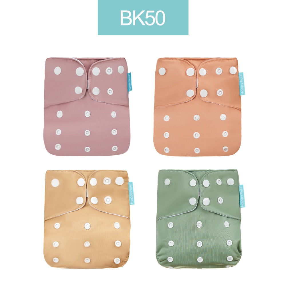 Baby Nappy 4Pcs/Set Diaper Cover Waterproof&Reusable Cloth Diaper
