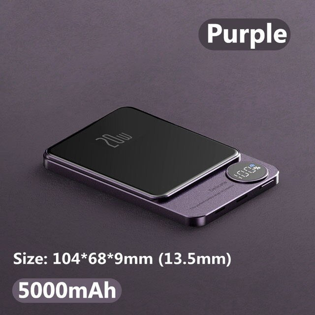 Macsafe Powerbank 15W Wireless Fast Charge for Xiaomi Samsung iPhone External Battery Pack Magnetic Power Bank Portable Charger