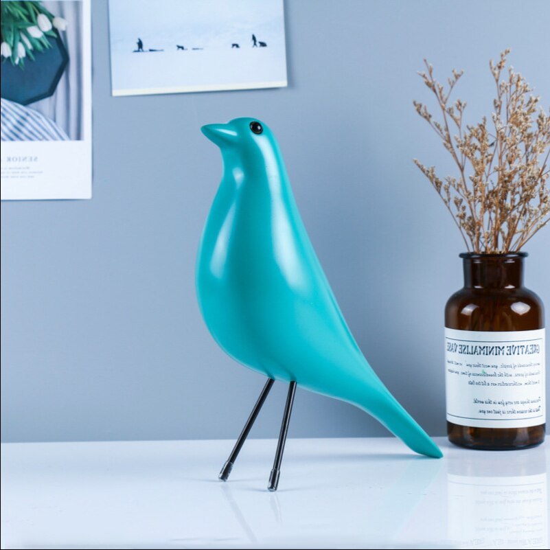 ERMAKOVA The Mid Century Bird Figurine House Bird Animal Statue Dove of Peace European Mascot Home Bar Coffee Decor