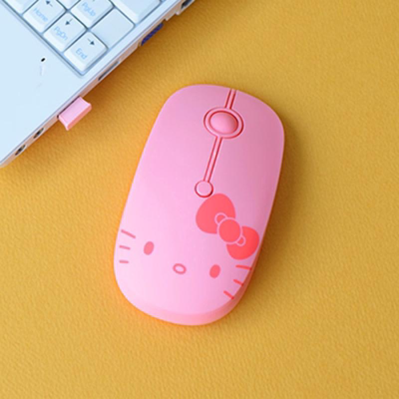 Cartoon Sanrio Wireless Mouse Kuromi My Melody Accessories Cute Beauty Kawaii Anime Silent Usb Laptop Desktop Pc Toys Girls Gift