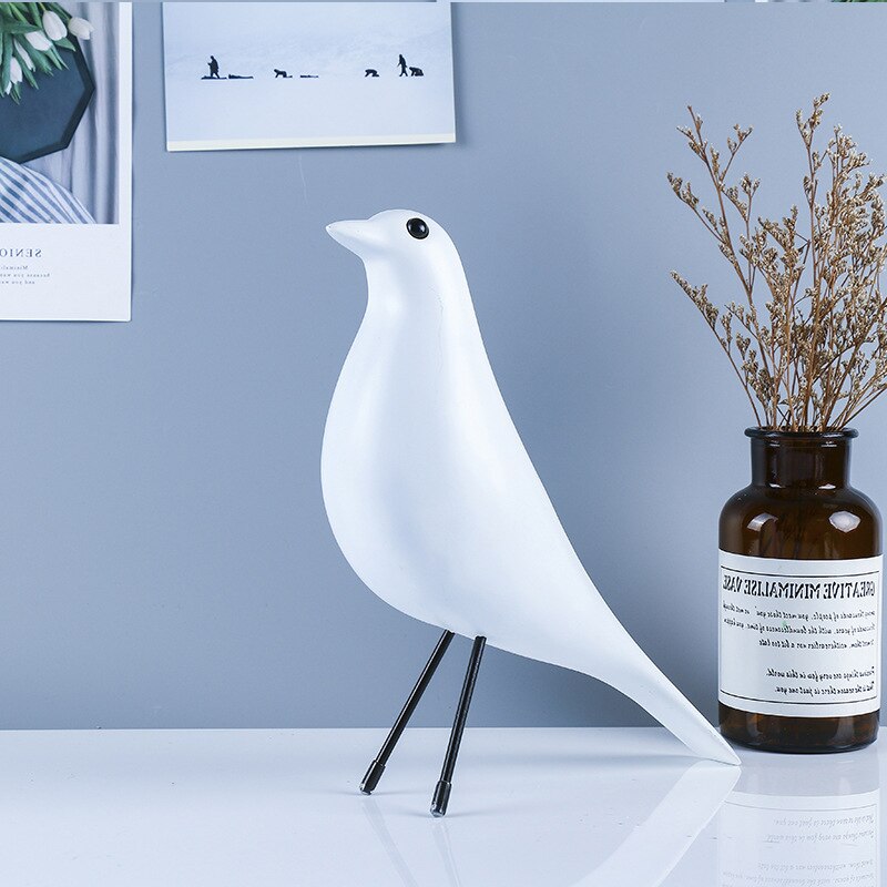 ERMAKOVA The Mid Century Bird Figurine House Bird Animal Statue Dove of Peace European Mascot Home Bar Coffee Decor