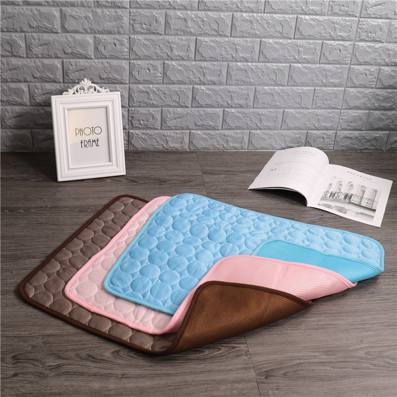 Dog Mat Cooling Summer Pad Mat For Dogs Cat Blanket Sofa Breathable Pet Dog Bed Summer Washable For Small Medium Large Dogs Car