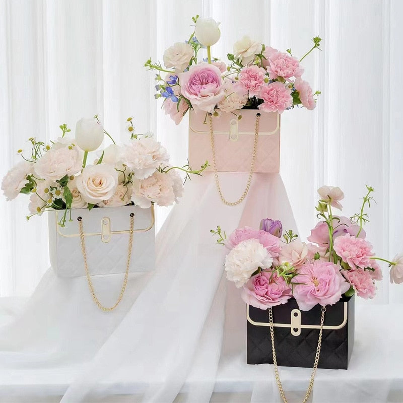1Pcs Creative Hand Bag shape Rose Flower Packaging Box
