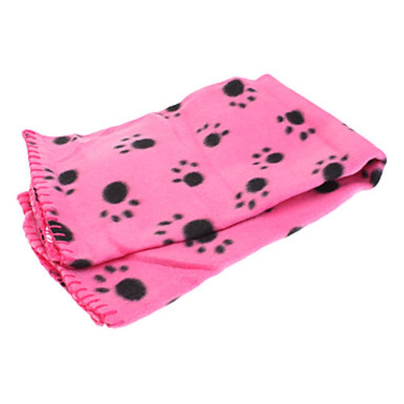 Baby Warm Fleece Blanket Newborn Baby Boy Blankets Cartoon Blanket Pet Paw Print Design Mat Sofa Blanket Baby Bed Accessories