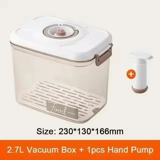 Vacuum Sealed Canister Household Fresh-keeping Box Refrigerator Food Storage Containers Drainable Kitchen Organizers Fruit Tank